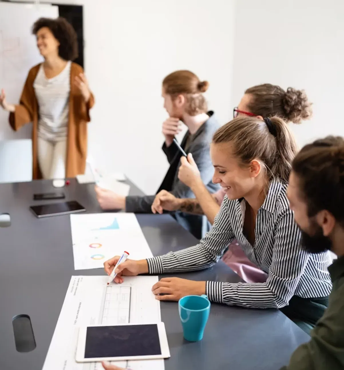 The Rifby AI team working with a client